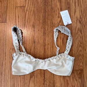 Good American Whip Stitch Sweetheart Bikini Top Small